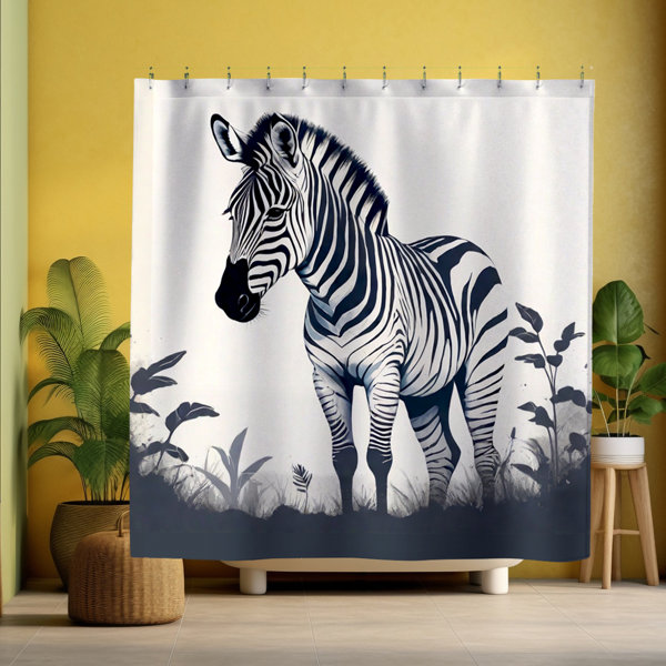 ULLI HOME Kam Zebra Shower Curtain Wayfair Canada
